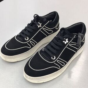 Jimmy Choo Black Sneakers with White Detailing